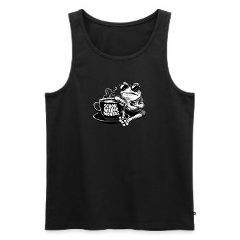 Montag - Männer Premium Bio Tank Top - Schwarz - Vorne - AI Model Male 178 light (178cm)