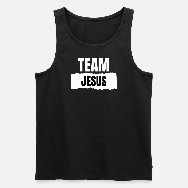 Team Jesus Christlich Geschenk - Männer Premium Bio Tank Top - Schwarz