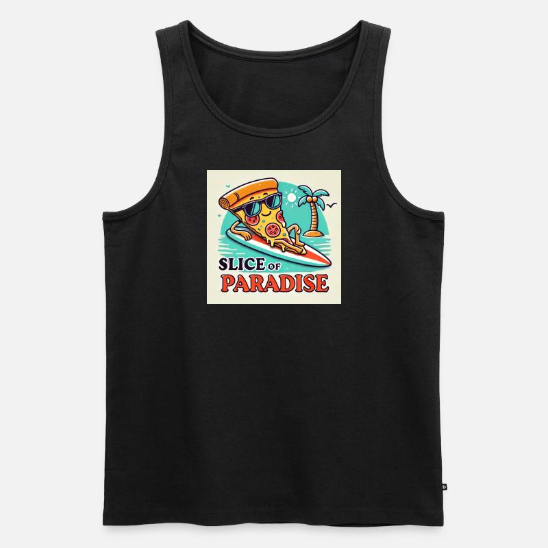 SliceOfParadise - Männer Premium Bio Tank Top - Schwarz