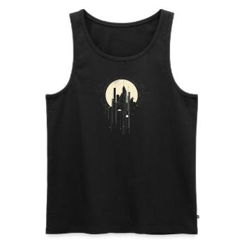 Abstraktes Stadtbild-T-Shirt-Design - Männer Premium Bio Tank Top - Schwarz - Vorne - AI Model Male 178 light (178cm)