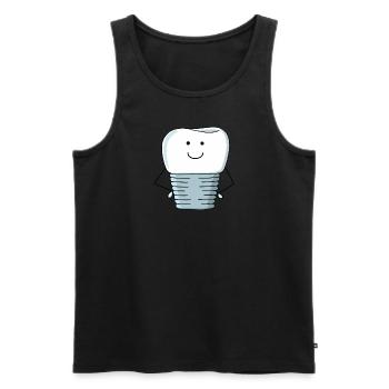 Implantatkrone - Männer Premium Bio Tank Top - Schwarz - Vorne - Michal (187cm)