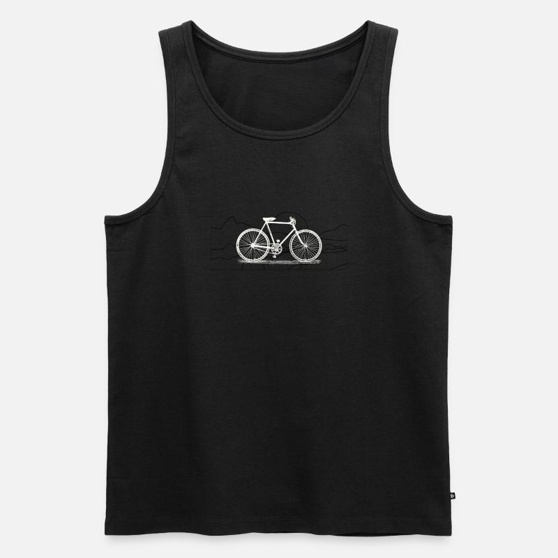 Bycicle ride - Männer Premium Bio Tank Top - Schwarz