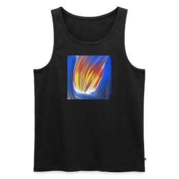 Ocean Fire - Men's Premium Organic Tank Top - black - Front - AI Model Male 178 light (178cm)