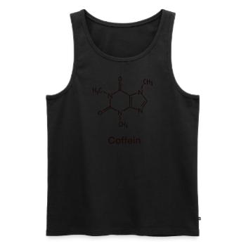 Molekül Chemie Labor Coffein - Männer Premium Bio Tank Top - Schwarz - Vorne - Michal (187cm)