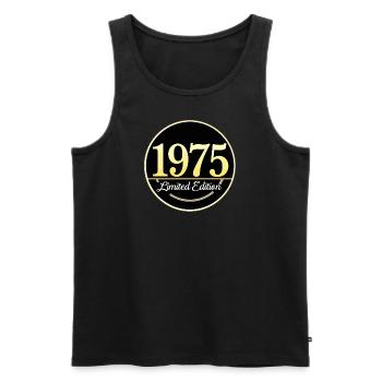 1975 Limited Edition - Perfektes Geburtstagsdesign - Männer Premium Bio Tank Top - Schwarz - Vorne - Michal (187cm)