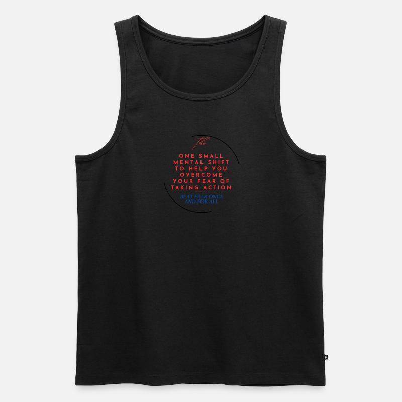 Überwindung der Angst - Männer Premium Bio Tank Top - Schwarz