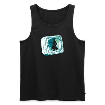 Magier Zauberstab Bühne - Männer Premium Bio Tank Top - Schwarz - Vorne - AI Model Male 178 light (178cm)