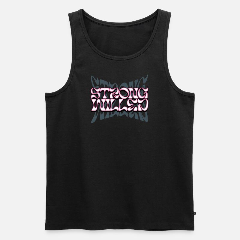Willensstark - Männer Premium Bio Tank Top - Schwarz