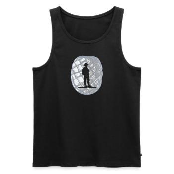 Aventure du chef scout - Débardeur bio Premium Homme - noir - Devant - AI Model Male 178 light (178cm)