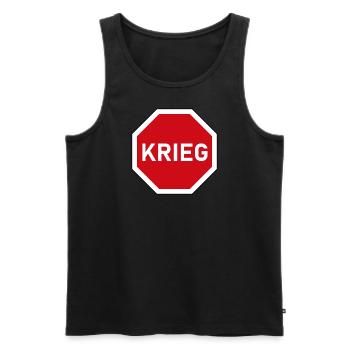 Gegen Krieg Anti Krieg Stop War make love - Männer Premium Bio Tank Top - Schwarz - Vorne - AI Model Male 178 light (178cm)