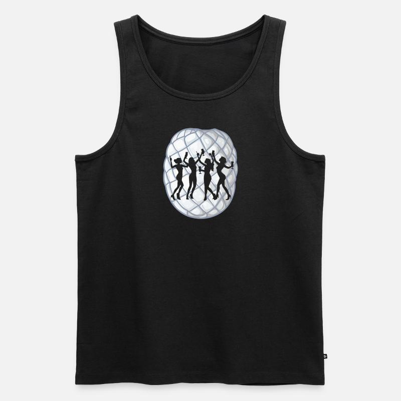 Disco Beats - Männer Premium Bio Tank Top - Schwarz