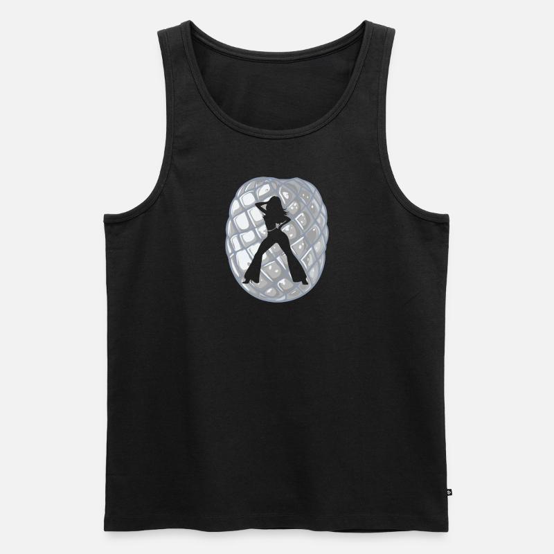 Disco Beats DJs - Männer Premium Bio Tank Top - Schwarz