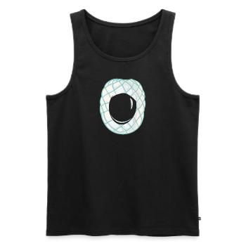 Rugby Try Sport - Men's Premium Organic Tank Top - black - Front - AI Model Male 178 light (178cm)