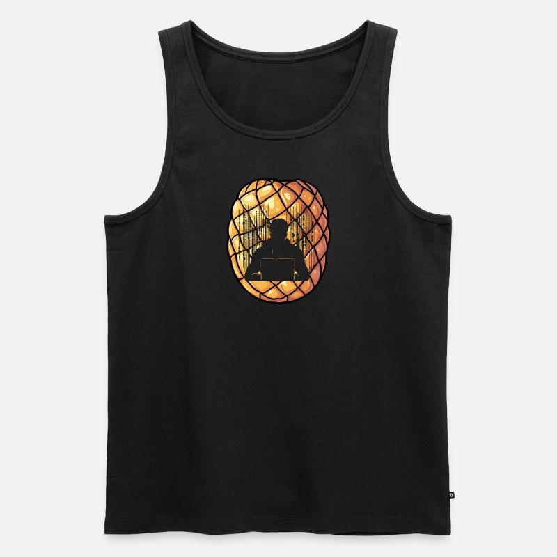 Cybersecurity Encryption Virenschutz - Männer Premium Bio Tank Top - Schwarz