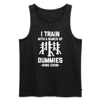 Wing Chun Humor Für Kampfsportler - Männer Premium Bio Tank Top - Schwarz - Vorne - AI Model Male 178 light (178cm)