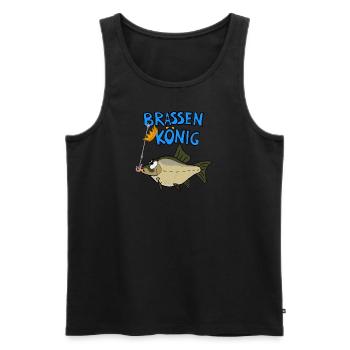 Brassenkönig - Männer Premium Bio Tank Top - Schwarz - Vorne - Michal (187cm)