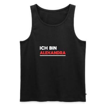 Alexandra Name Spruch für stolze Alexandras - Männer Premium Bio Tank Top - Schwarz - Vorne - Michal (187cm)