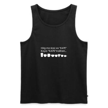 Kape Kaffee Design für stolze Pinoys - Männer Premium Bio Tank Top - Schwarz - Vorne - Michal (187cm)