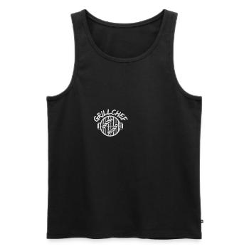 GRILL KOCH CHEF SPRUCH GESCHENK IDEE - Männer Premium Bio Tank Top - Schwarz - Vorne - Michal (187cm)