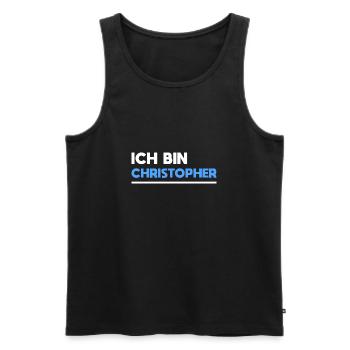 Christopher Name Spruch für stolze Christopher - Männer Premium Bio Tank Top - Schwarz - Vorne - AI Model Male 178 light (178cm)