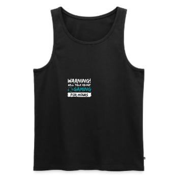 idée cadeau de jeu de jeu de jeu disant - Débardeur bio Premium Homme - noir - Devant - AI Model Male 178 light (178cm)