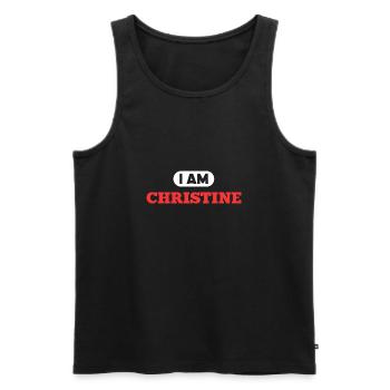 Christine Name Spruch für stolze Christines - Männer Premium Bio Tank Top - Schwarz - Vorne - Michal (187cm)