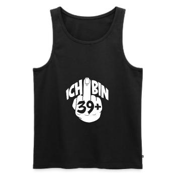 I AM 39+ 40TH BIRTHDAY OVER 40 - Men's Premium Organic Tank Top - black - Front - Michal (187cm)