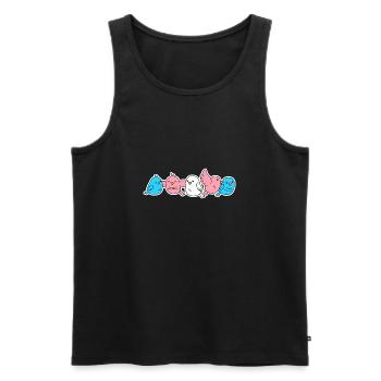 Trans Flag Bird Design for Trans People - Men's Premium Organic Tank Top - black - Front - AI Model Male 178 light (178cm)
