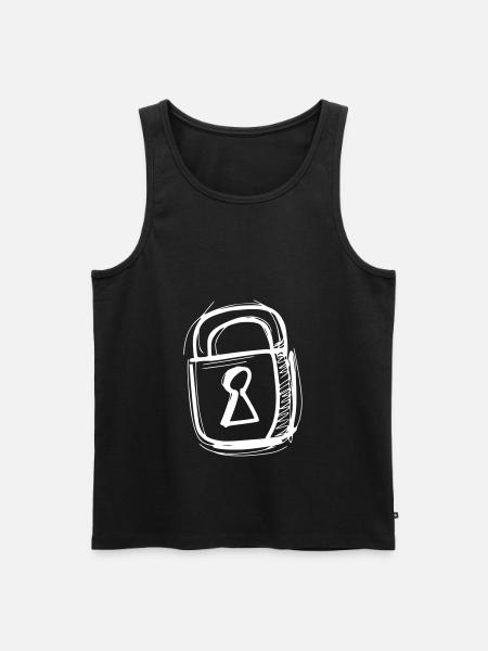 Castle - Padlock - Men's Premium Organic Tank Top - black