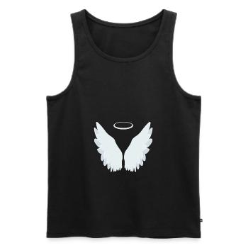 Ailes d'ange - Débardeur bio Premium Homme - noir - Devant - Michal (187cm)
