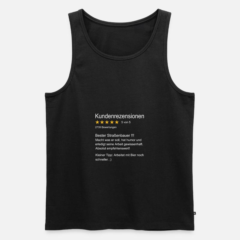 Straßenbauer Zunft - Straßenbauer - Männer Premium Bio Tank Top - Schwarz