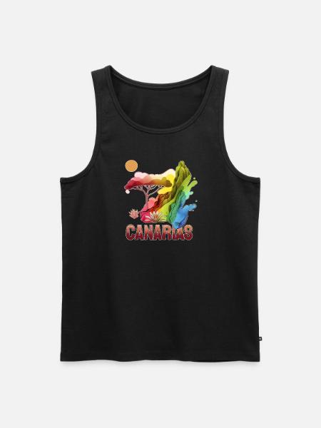 POTPOURRI CANARIO Nº1 - Männer Premium Bio Tank Top - Schwarz