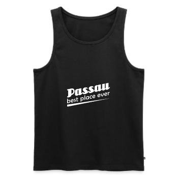 Passau - Stadt best place ever - Männer Premium Bio Tank Top - Schwarz - Vorne - AI Model Male 178 light (178cm)