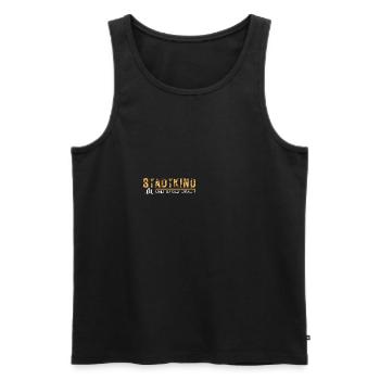 stadt mensch kind stolz drauf spruch geschenk idee - Männer Premium Bio Tank Top - Schwarz - Vorne - Michal (187cm)