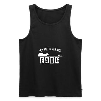 I only ever listen to EADG bass scores for bass players - Men's Premium Organic Tank Top - black - Front - AI Model Male 178 light (178cm)