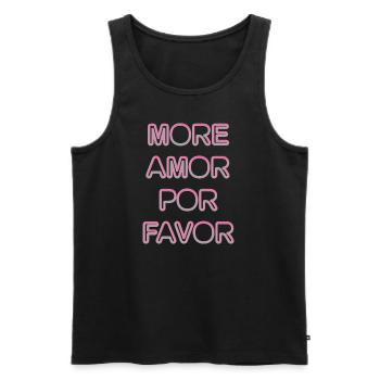 More Amor por favor-mehr Liebe bitte - Männer Premium Bio Tank Top - Schwarz - Vorne - Michal (187cm)