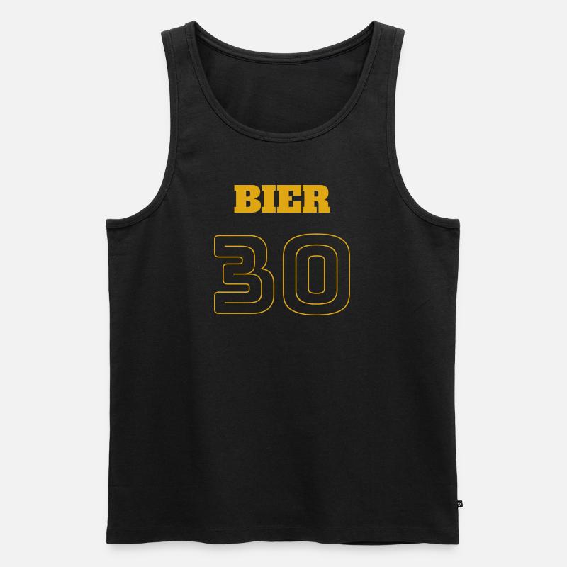 Bier Trikot - Männer Premium Bio Tank Top - Schwarz