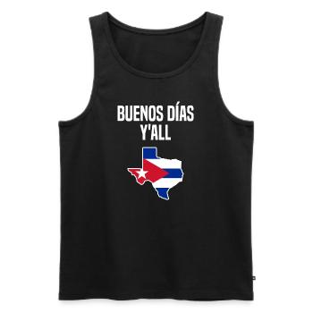 Kubanisch-texanisches Design für Einwanderer - Männer Premium Bio Tank Top - Schwarz - Vorne - AI Model Male 178 light (178cm)