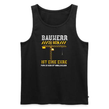 Bauherr Zu Sein Ist Eine Ehre Pa... - Männer Premium Bio Tank Top - Schwarz - Vorne - Michal (187cm)