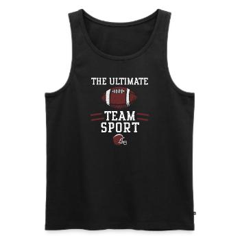 Le sport d’équipe ultime - Football - Débardeur bio Premium Homme - noir - Devant - Michal (187cm)