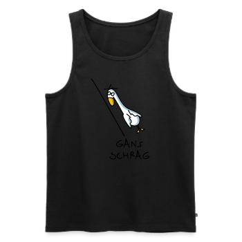 Schräger Vogel Gans - Männer Premium Bio Tank Top - Schwarz - Vorne - Michal (187cm)