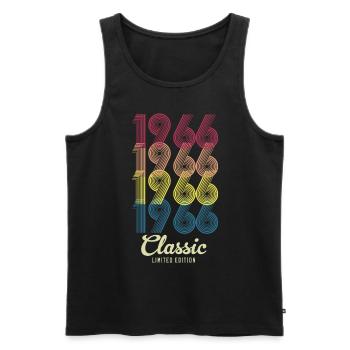 Geboren 1966 1966 Geburtstag geschenk Jahrgang - Männer Premium Bio Tank Top - Schwarz - Vorne - AI Model Male 178 light (178cm)