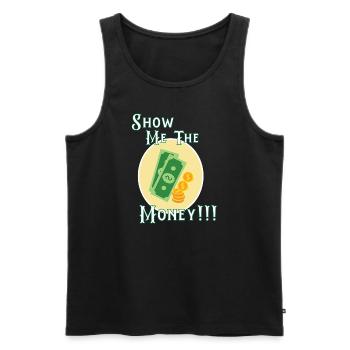 Show Money Design für gut verdienende Berufstätige - Männer Premium Bio Tank Top - Schwarz - Vorne - AI Model Male 178 light (178cm)