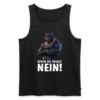 Before You Ask No Jaguar - Men's Premium Organic Tank Top - black - Front - AI Model Male 178 light (178cm)