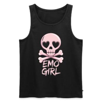 Emo Girl! - Men's Premium Organic Tank Top - black - Front - AI Model Male 178 light (178cm)