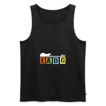 I only ever listen to EADG bass scores for bass players - Men's Premium Organic Tank Top - black - Front - AI Model Male 178 light (178cm)