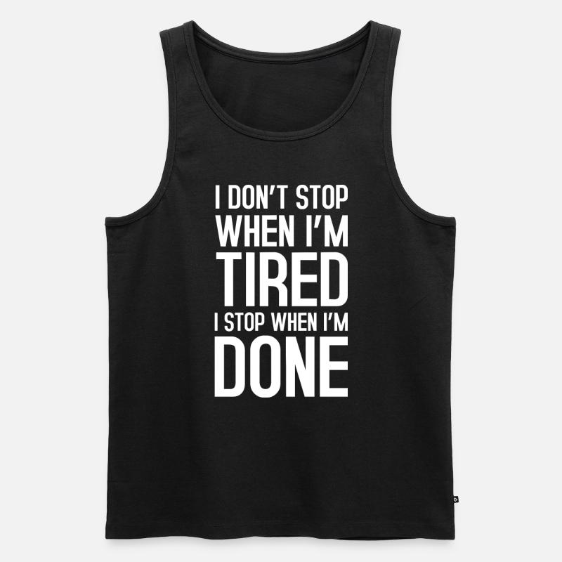 I don't stop - Männer Premium Bio Tank Top - Schwarz