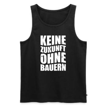 Bauerndemo Bauernprotest Keine Zukunft Ohne Bauern - Männer Premium Bio Tank Top - Schwarz - Vorne - AI Model Male 178 light (178cm)