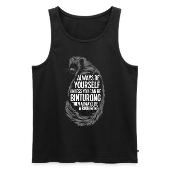 Binturong Bearcat Gift - Men's Premium Organic Tank Top - black - Front - Michal (187cm)