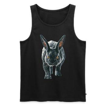 Kaninchen - Männer Premium Bio Tank Top - Schwarz - Vorne - Michal (187cm)